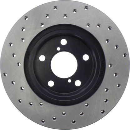 StopTech  Sport Cross Drilled Brake Rotor; Front Left