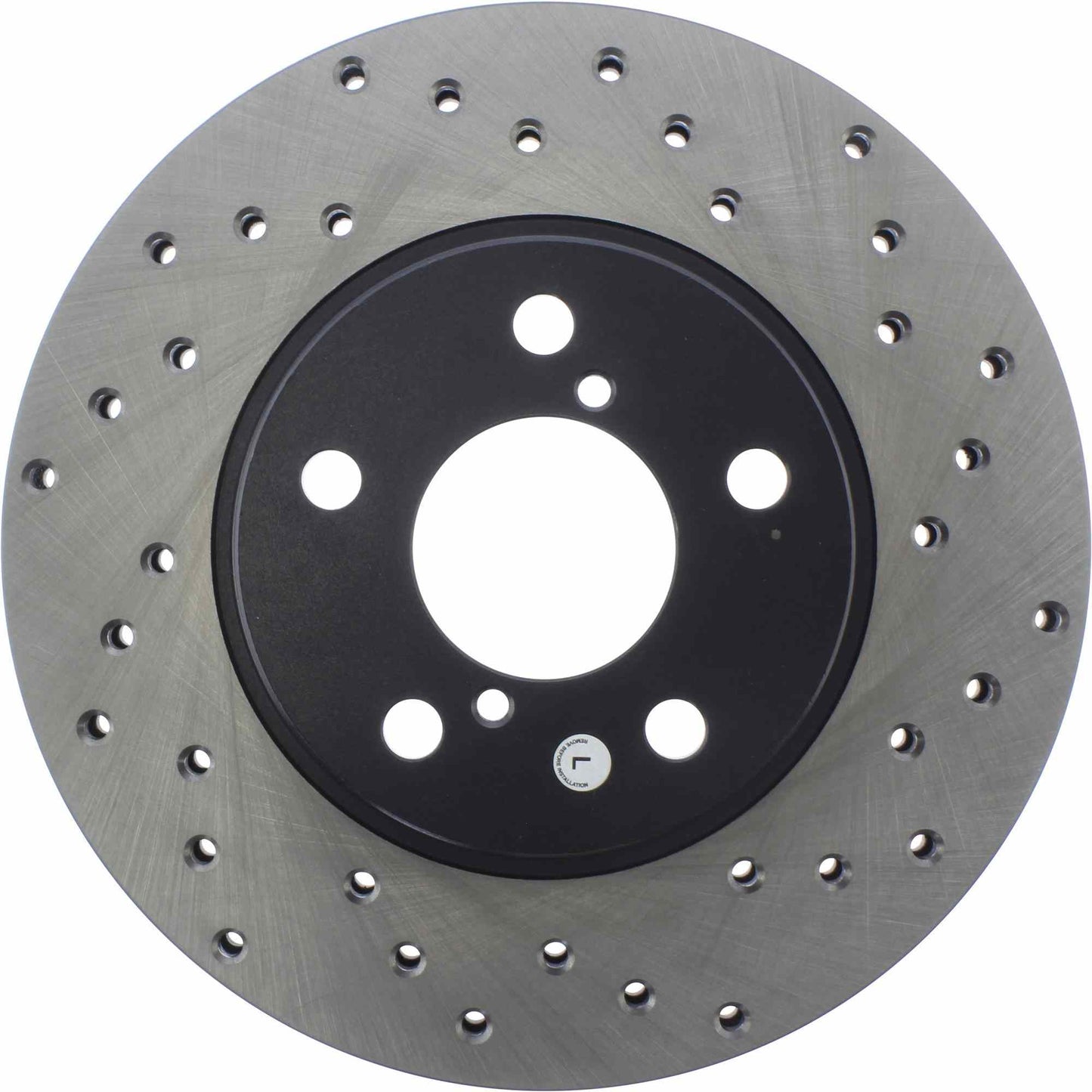 StopTech  Sport Cross Drilled Brake Rotor; Front Left