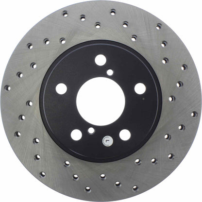 StopTech  Sport Cross Drilled Brake Rotor; Front Left