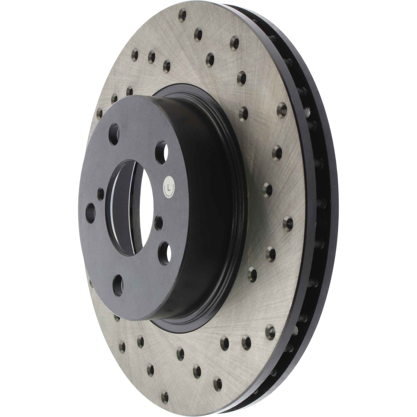 StopTech  Sport Cross Drilled Brake Rotor; Front Left