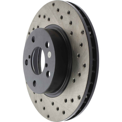StopTech  Sport Cross Drilled Brake Rotor; Front Left