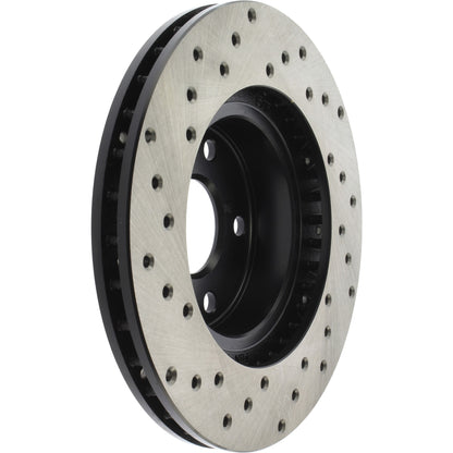 StopTech  Sport Cross Drilled Brake Rotor; Front Left