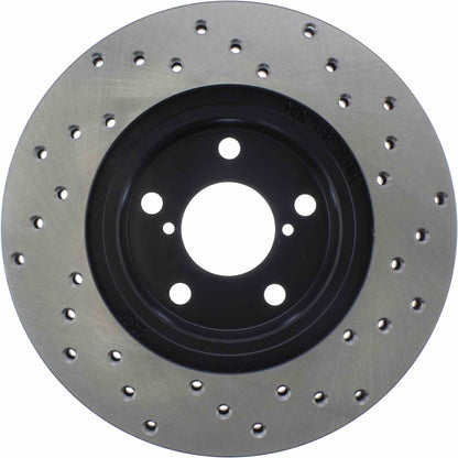 StopTech Sport Cross Drilled Brake Rotor; Front Right