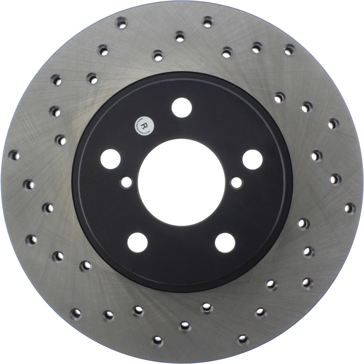 StopTech Sport Cross Drilled Brake Rotor; Front Right