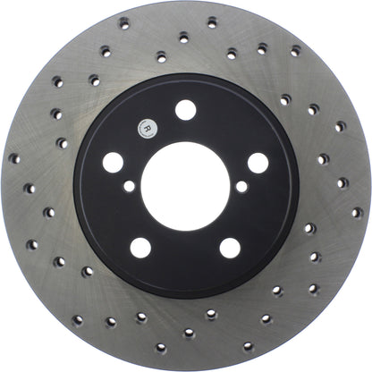 StopTech Sport Cross Drilled Brake Rotor; Front Right