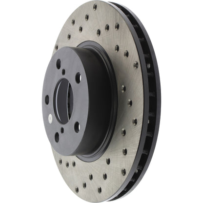 StopTech Sport Cross Drilled Brake Rotor; Front Right