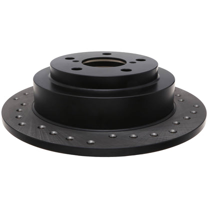 StopTech Sport Cross Drilled Brake Rotor; Rear Left