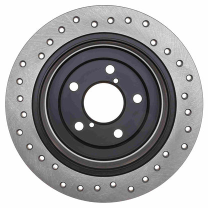 StopTech Sport Cross Drilled Brake Rotor; Rear Left