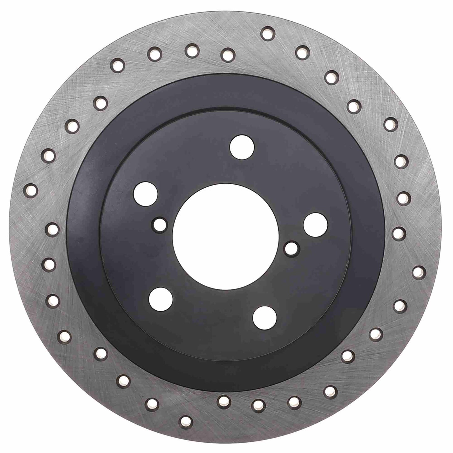StopTech Sport Cross Drilled Brake Rotor; Rear Left