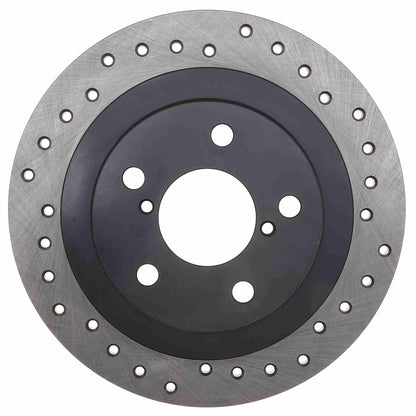 StopTech Sport Cross Drilled Brake Rotor; Rear Left