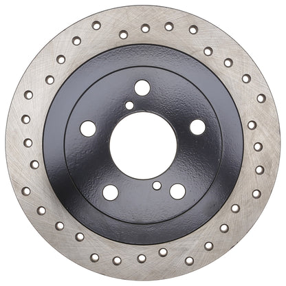 StopTech Sport Cross Drilled Brake Rotor; Rear Right