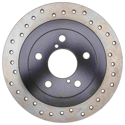 StopTech Sport Cross Drilled Brake Rotor; Rear Right