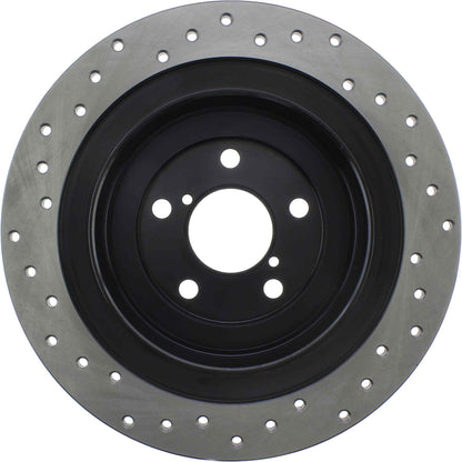 StopTech Sport Cross Drilled Brake Rotor; Rear Left