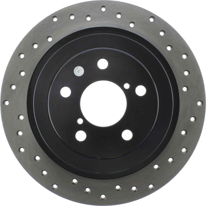 StopTech Sport Cross Drilled Brake Rotor; Rear Left