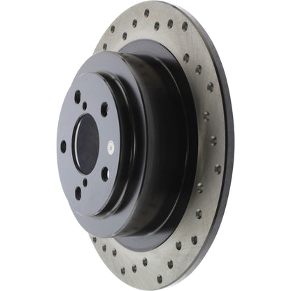 StopTech Sport Cross Drilled Brake Rotor; Rear Right