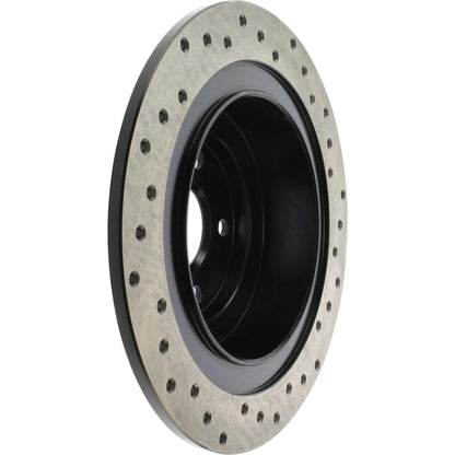 StopTech Sport Cross Drilled Brake Rotor; Rear Right