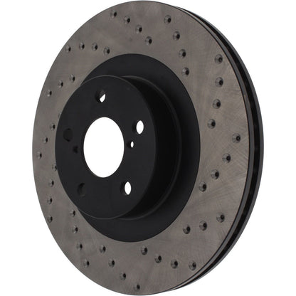 StopTech Sport Cryo Cross Drilled Brake Rotor; Front Left