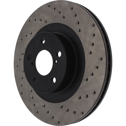 StopTech Sport Cryo Cross Drilled Brake Rotor; Front Left