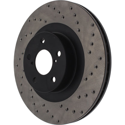 StopTech Sport Cryo Cross Drilled Brake Rotor; Front Right