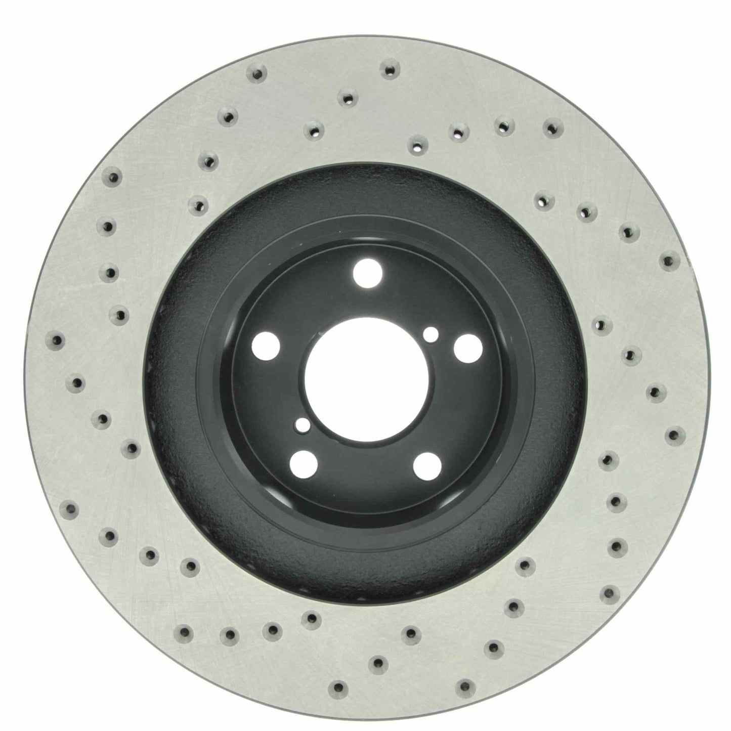 StopTech Sport Cross Drilled Brake Rotor; Front Left