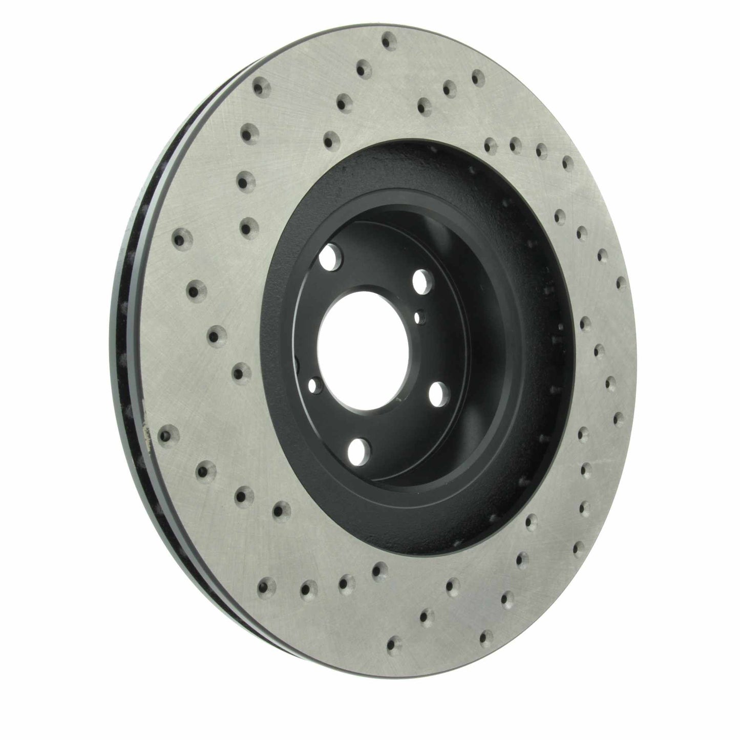 StopTech Sport Cross Drilled Brake Rotor; Front Left