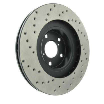 StopTech Sport Cross Drilled Brake Rotor; Front Left
