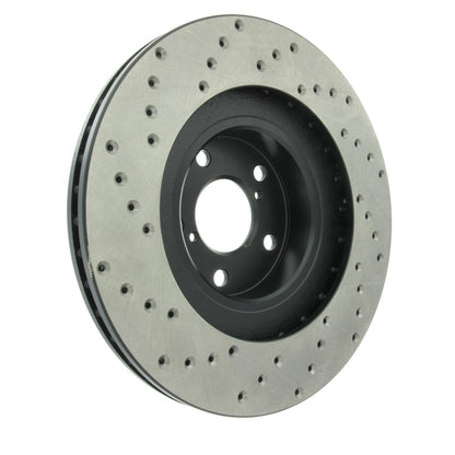StopTech Sport Cross Drilled Brake Rotor; Front Left