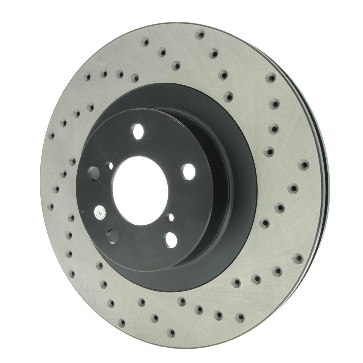 StopTech Sport Cross Drilled Brake Rotor; Front Left