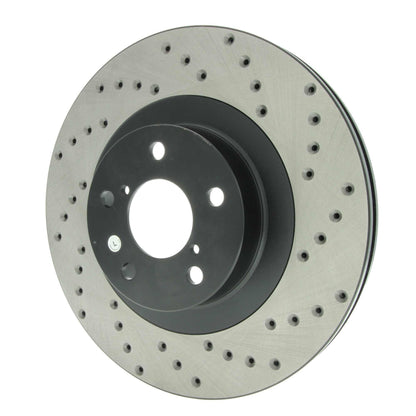 StopTech Sport Cross Drilled Brake Rotor; Front Left