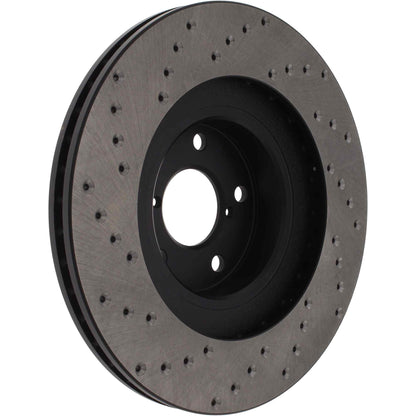 StopTech Sport Cross Drilled Brake Rotor; Front Right