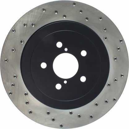 StopTech Sport Cross Drilled Brake Rotor; Rear Left
