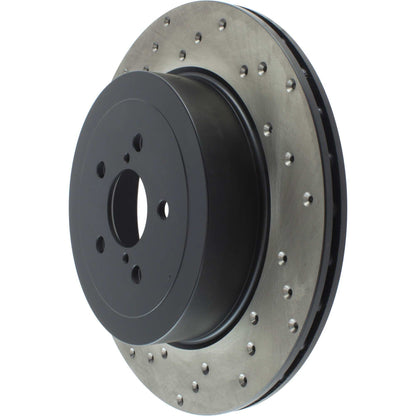 StopTech Sport Cross Drilled Brake Rotor; Rear Right