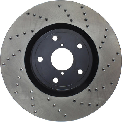 StopTech Sport Cryo Cross Drilled Brake Rotor; Front Left