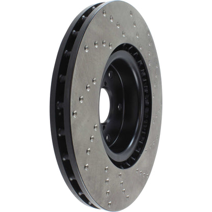StopTech Sport Cross Drilled Brake Rotor; Front Right