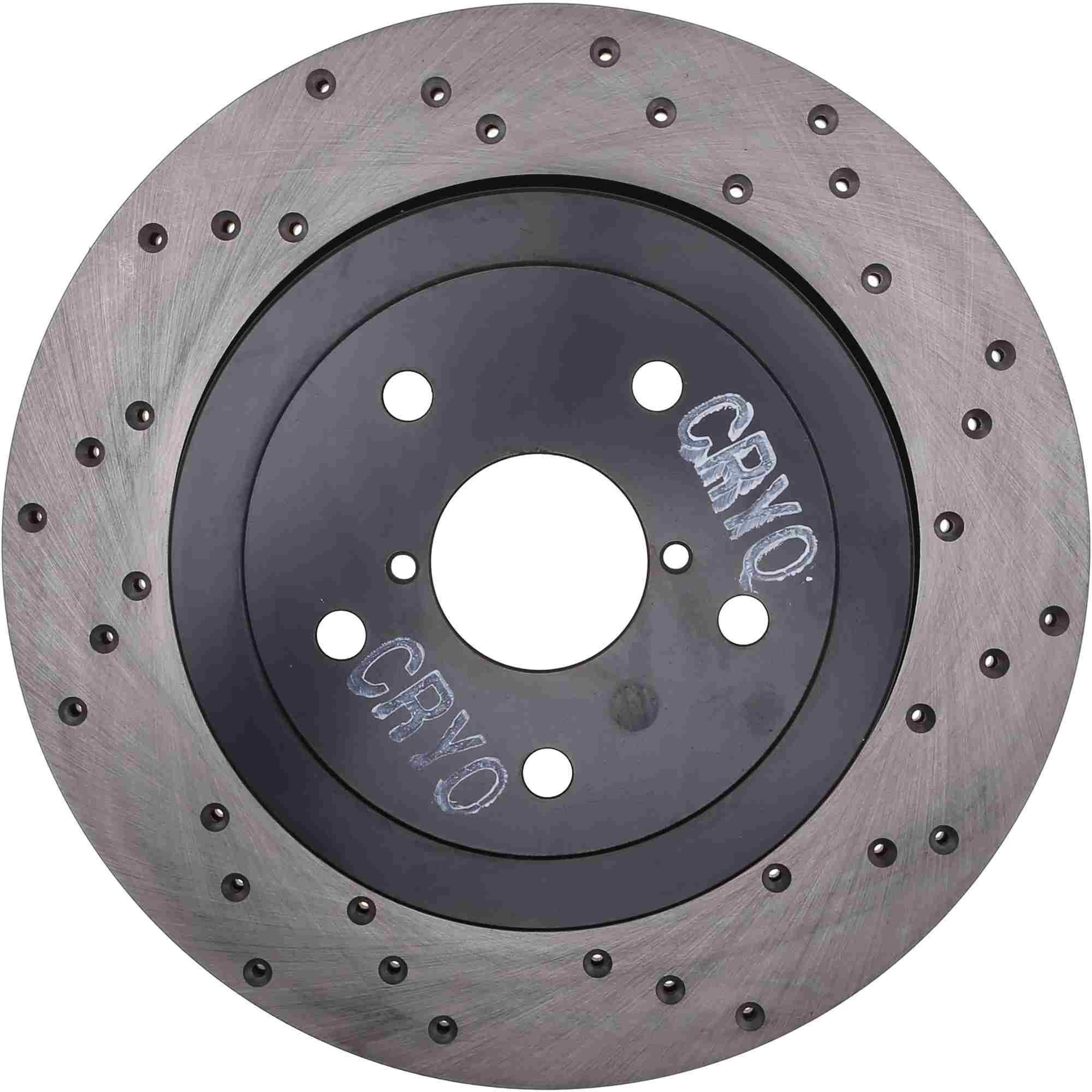 StopTech Sport Cryo Cross Drilled Brake Rotor; Rear Left