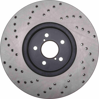 StopTech Sport Cryo Cross Drilled Brake Rotor; Front Left