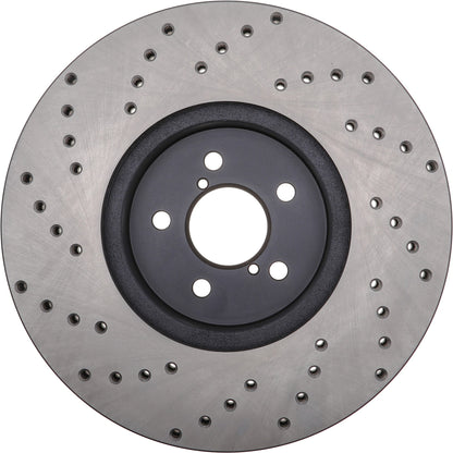 StopTech Sport Cryo Cross Drilled Brake Rotor; Front Left