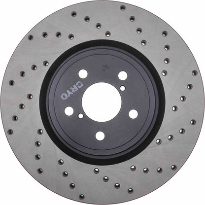 StopTech Sport Cryo Cross Drilled Brake Rotor; Front Left