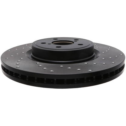 StopTech Sport Cross Drilled Brake Rotor; Front Left