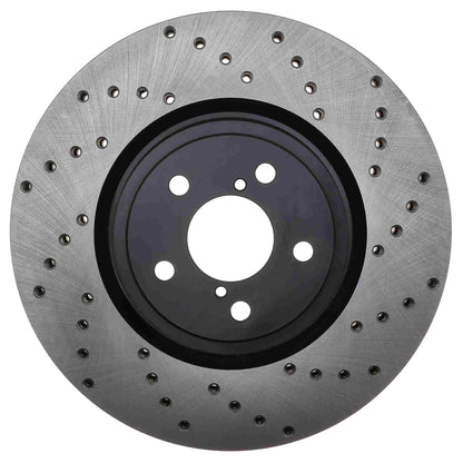 StopTech Sport Cross Drilled Brake Rotor; Front Left