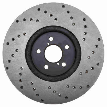 StopTech Sport Cross Drilled Brake Rotor; Front Right