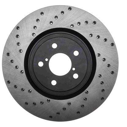 StopTech Sport Cross Drilled Brake Rotor; Front Right