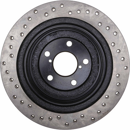 StopTech Sport Cryo Cross Drilled Brake Rotor; Rear Left