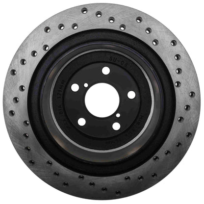 StopTech Sport Cryo Cross Drilled Brake Rotor; Rear Right