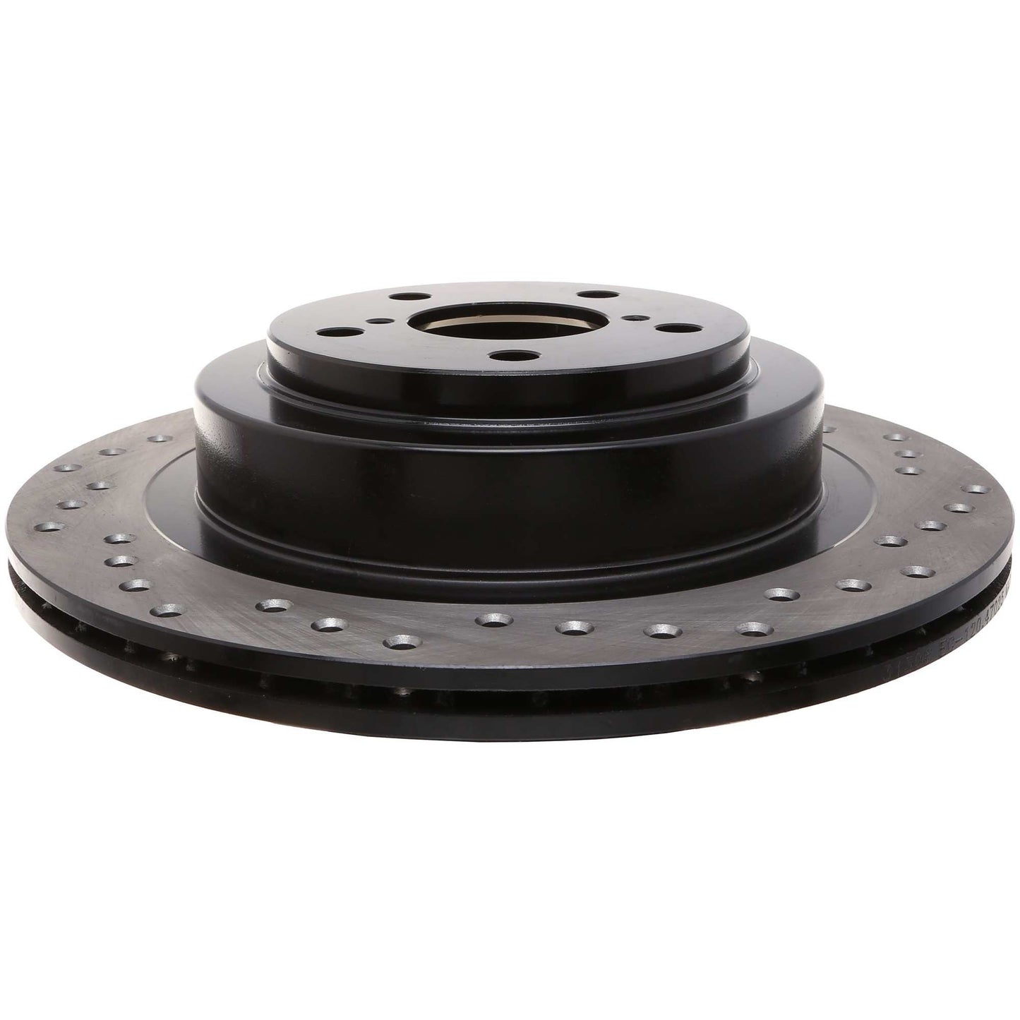 StopTech Sport Cross Drilled Brake Rotor; Rear Left