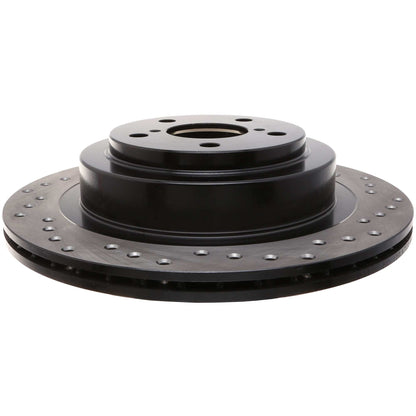 StopTech Sport Cross Drilled Brake Rotor; Rear Left