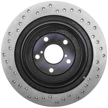 StopTech Sport Cross Drilled Brake Rotor; Rear Left