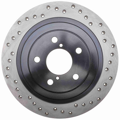 StopTech Sport Cross Drilled Brake Rotor; Rear Left