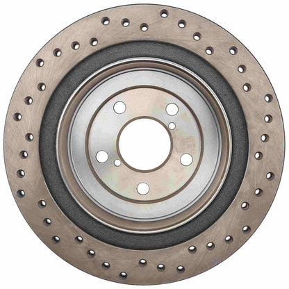 StopTech Sport Cross Drilled Brake Rotor; Rear Right