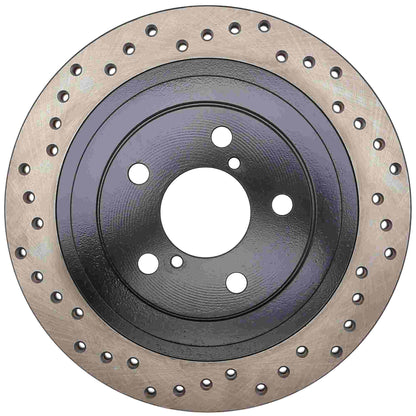 StopTech Sport Cross Drilled Brake Rotor; Rear Right